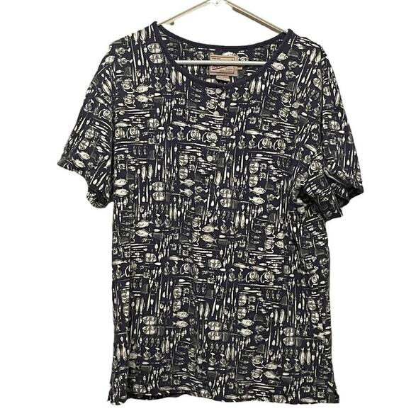 Men's Woolrich Fishing Patterned T-shirt - Picture 1 of 4